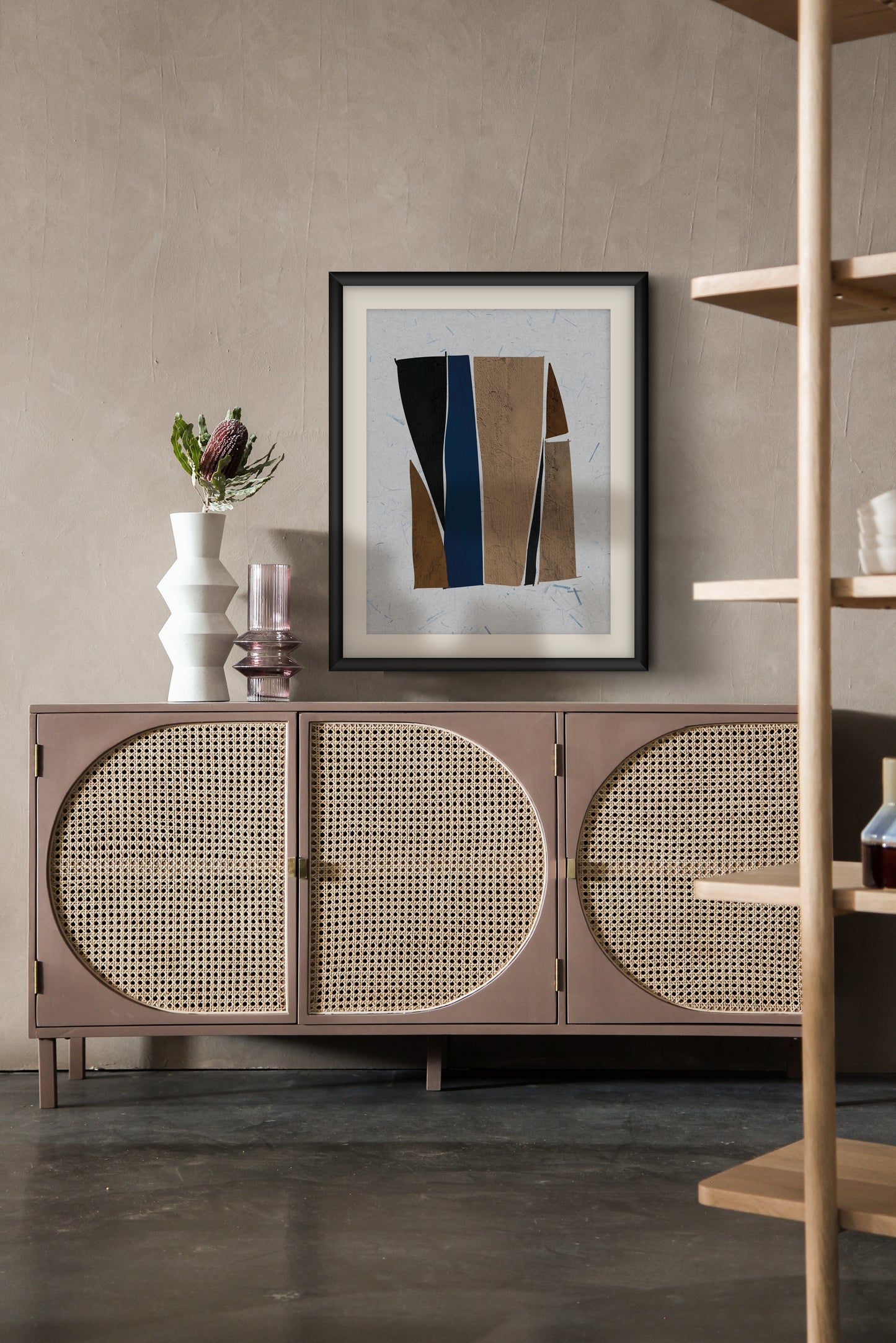 GICLÉE AZUL Y OCRES TEXTURA