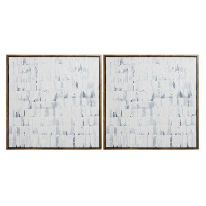 CUADRO ABSTRACTO WHITE TRANSLUCID MARCO RM SET 2