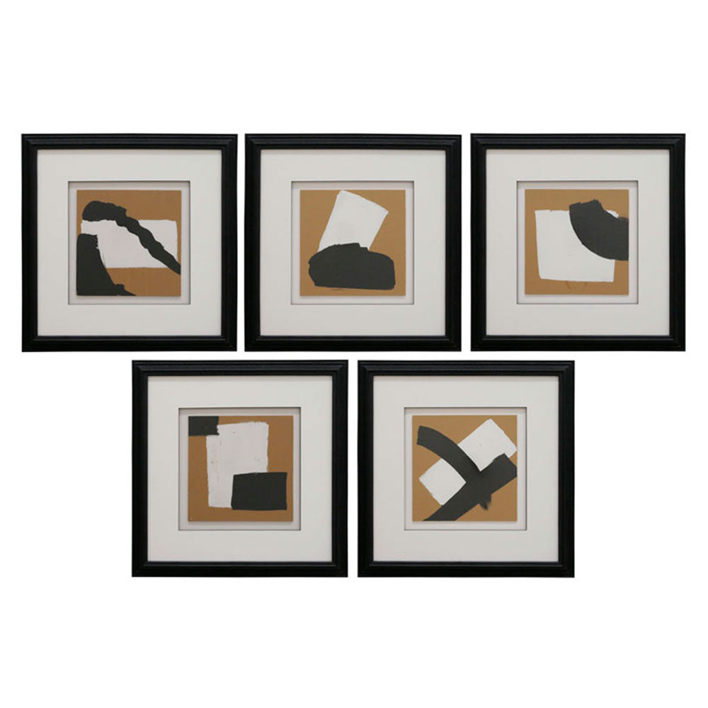 GICLÉE OCRE & NEGRO SET 5