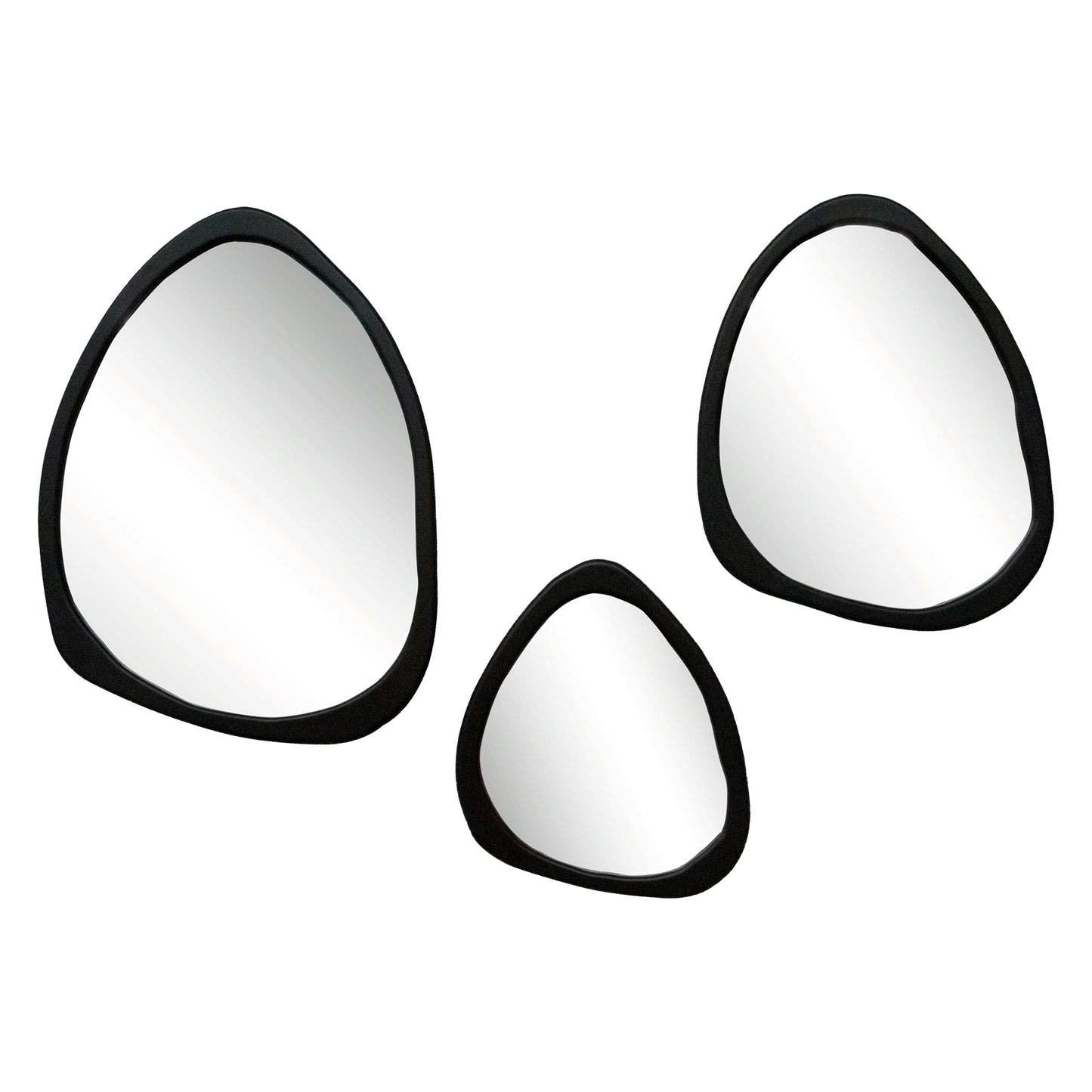 ESPEJOS STONE NEGRO SET 3
