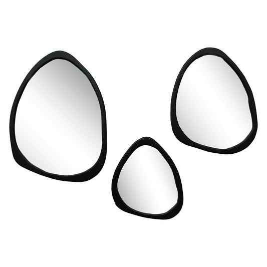 ESPEJOS STONE NEGRO SET 3
