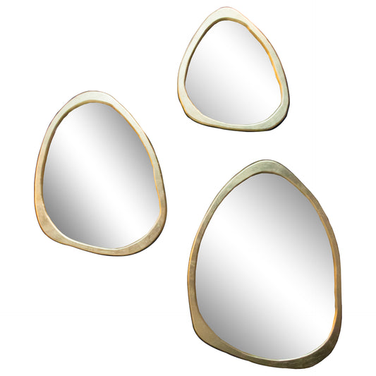 ESPEJOS STONE ORO SET 3