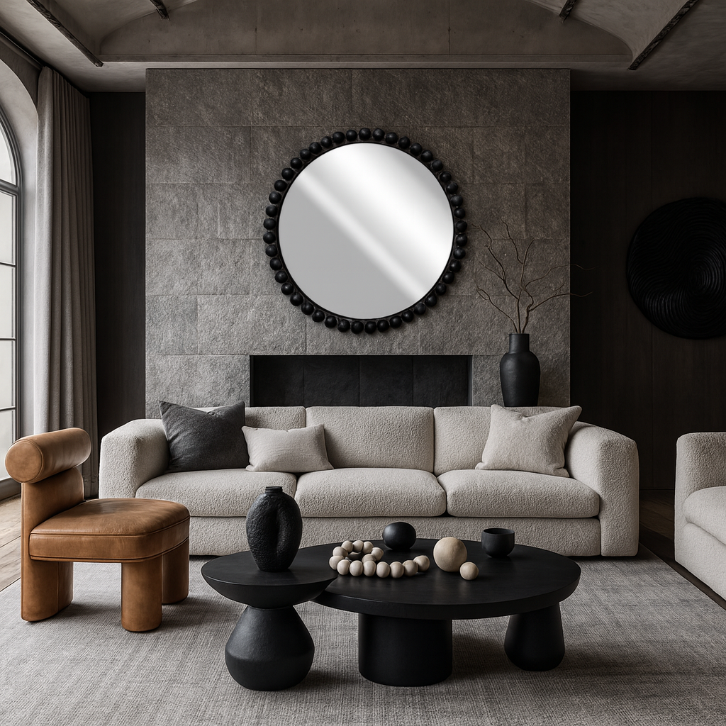 ESPEJO CIRCULAR BLACK SPHERE GDE