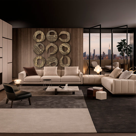 ARTE OBJETO SET 9 CHOPPED CIRCLES