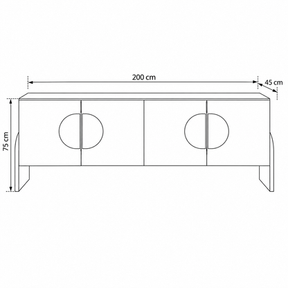 CREDENZA CLIDE IVORY