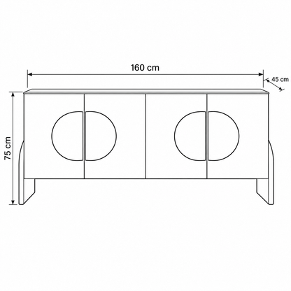 CREDENZA CLIDE ONIX