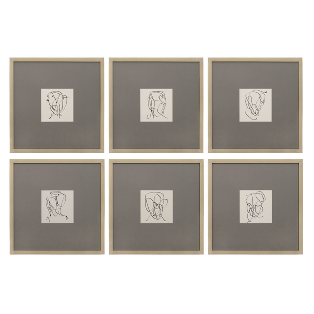 GICLÉE CARAS LIENZO SET 6