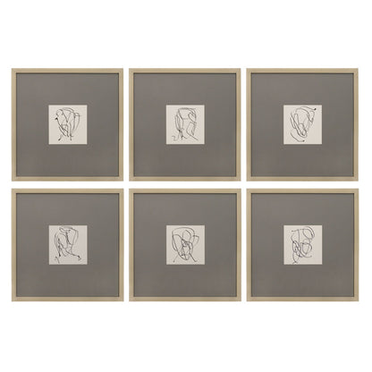 GICLÉE CARAS LIENZO SET 6