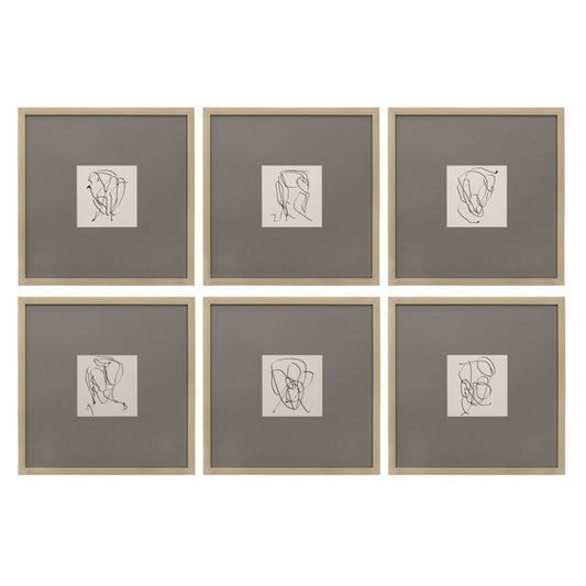 GICLÉE CARAS LIENZO SET 6