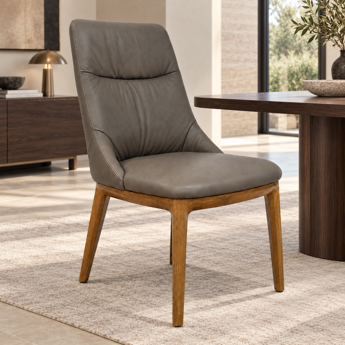 SILLA CHLOE PIEL GREY