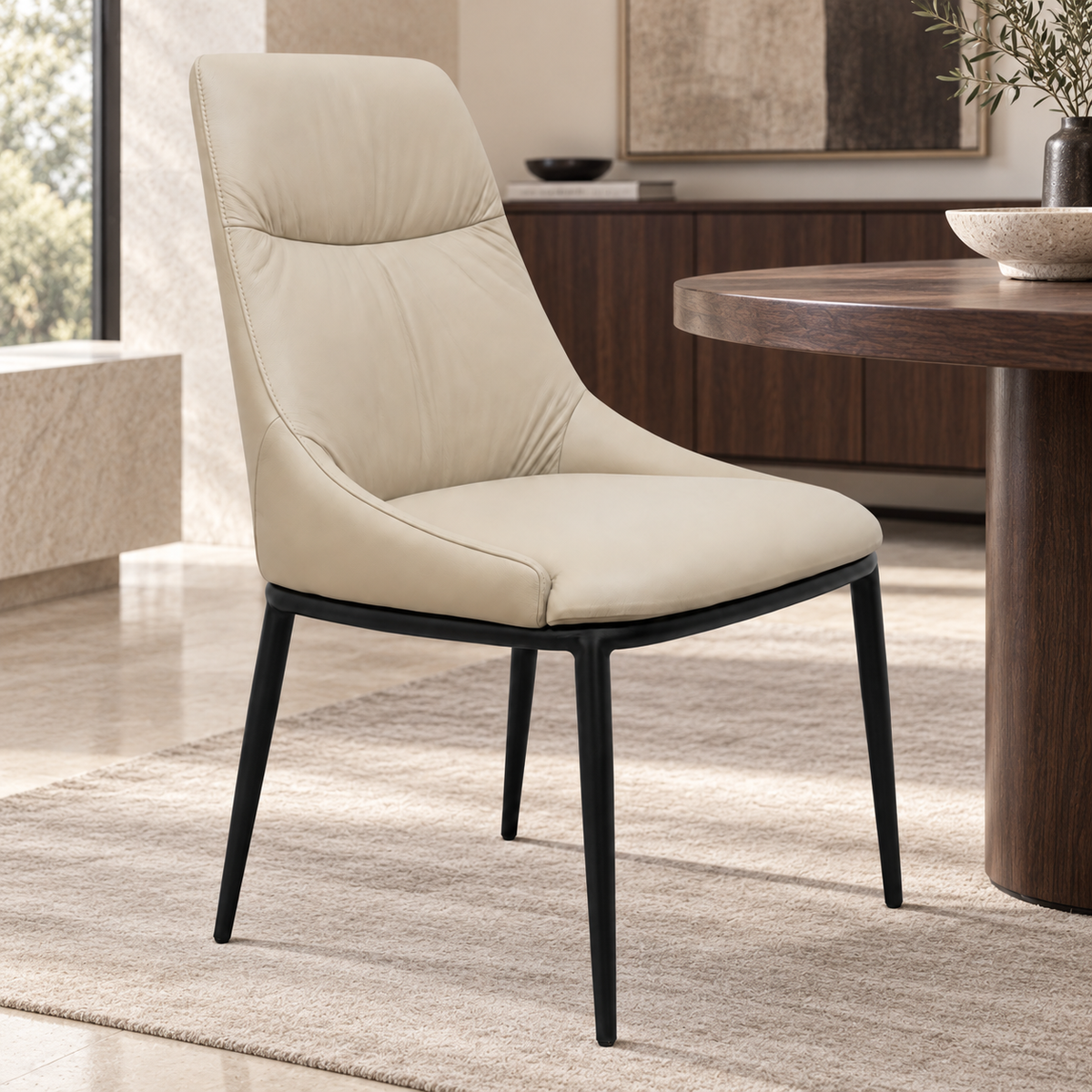 SILLA GALIANA PIEL WHEAT