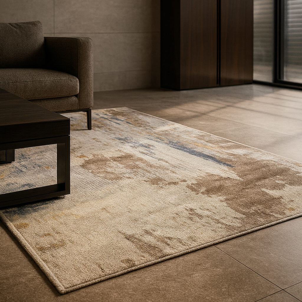 TAPETE VELEKA CREMA ORO GRIS