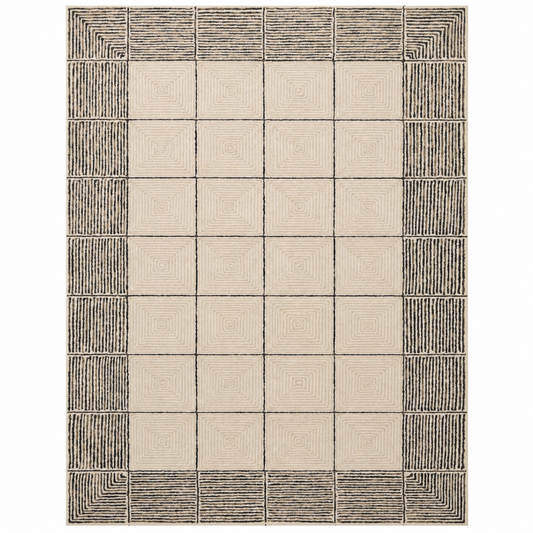 TAPETE FRANCIS FRA-02 CREAM / BLACK