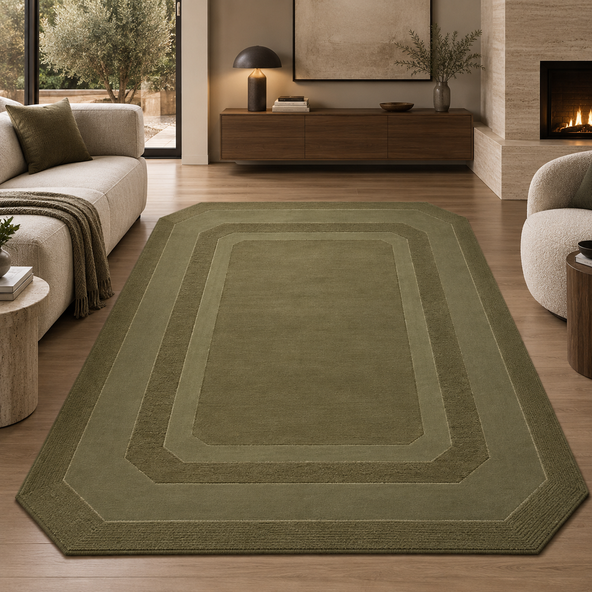 TAPETE CLAYTON CLN-01 OLIVE
