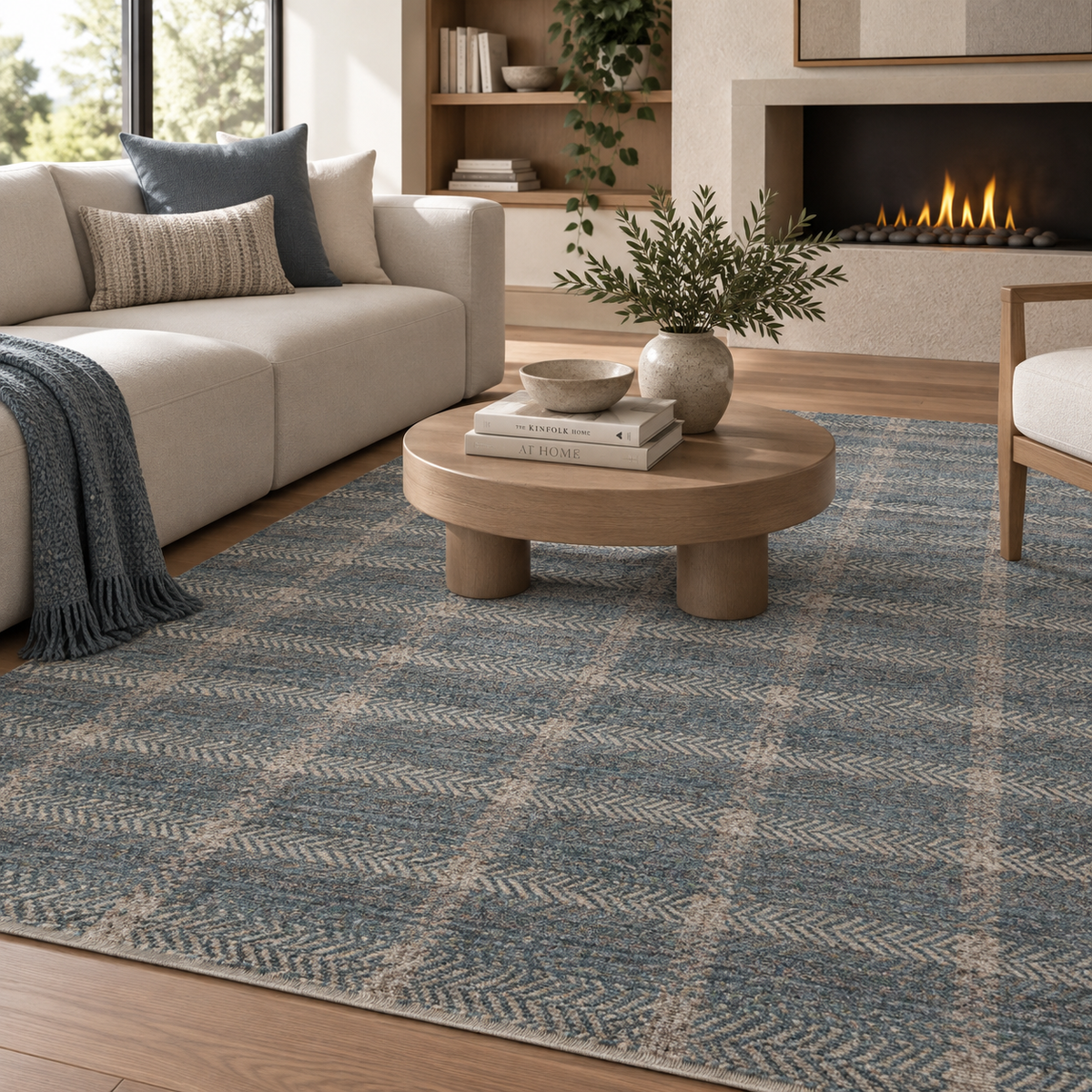 TAPETE EMBER EMB-03 BLUE / BEIGE