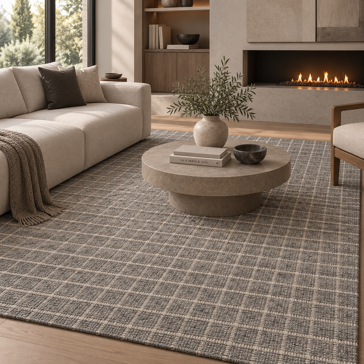 TAPETE CEDAR CED-01 AL CHARCOAL / IVORY