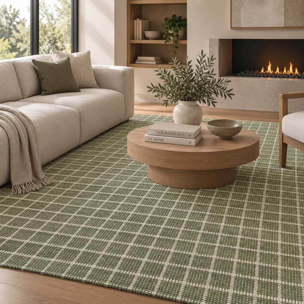 TAPETE CEDAR CED-01 AL OLIVE / IVORY