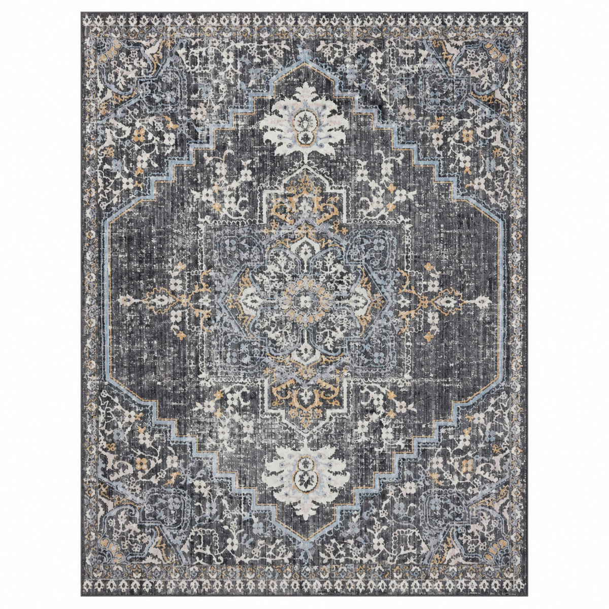 TAPETE CASSANDRA CSN-02 CHARCOAL / GOLD