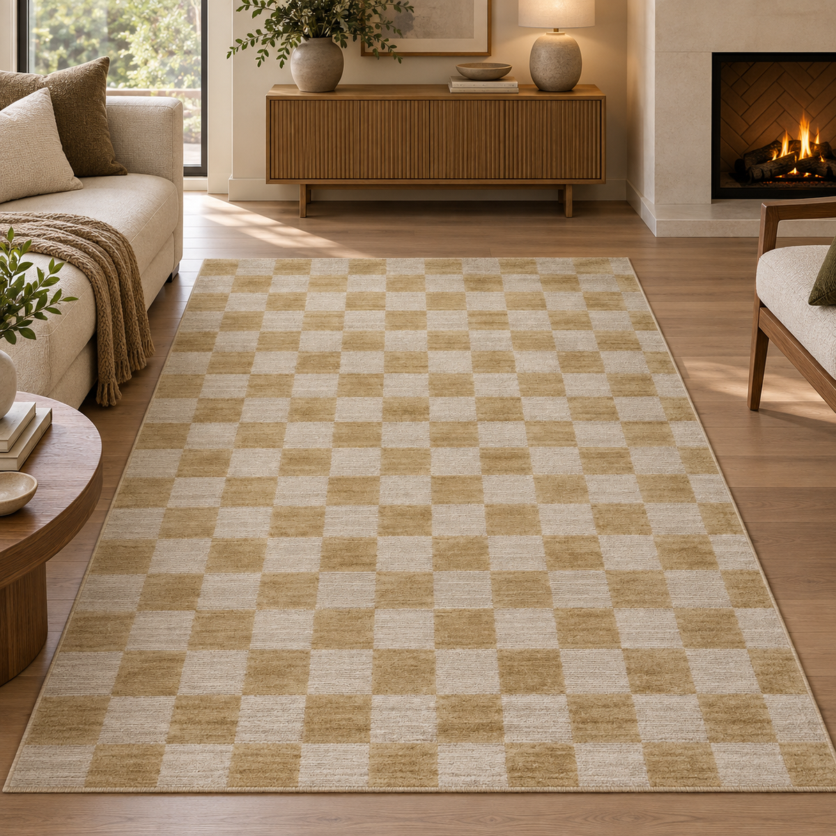TAPETE CALVIN CLV-01 APRICOT / IVORY