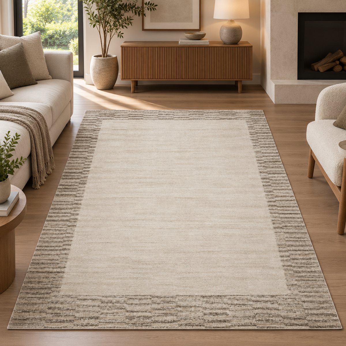 TAPETE CALVIN CLV-04 IVORY / PEBBLE