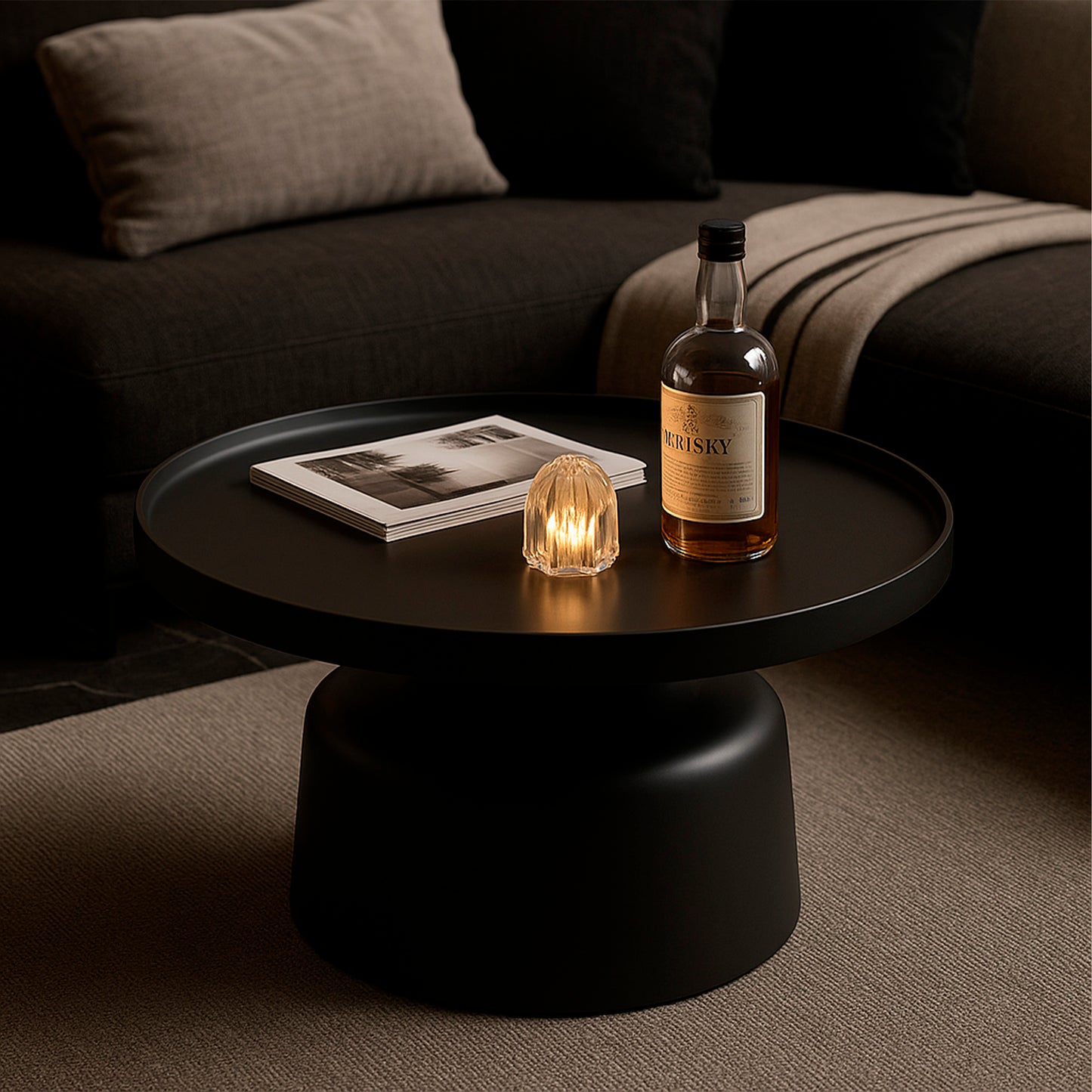 MESA CENTRO CALIZ NEGRO