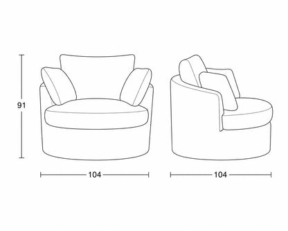 SILLON KENT FOG GIRATORIO